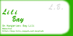 lili bay business card